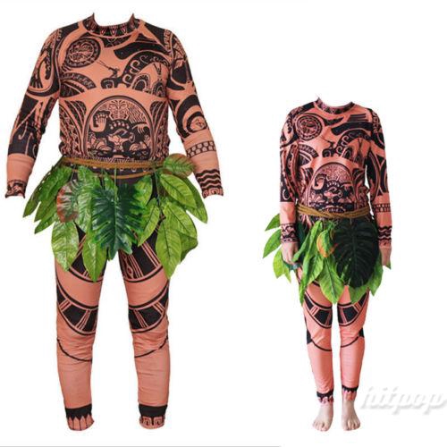 Set trang phục áo+quần hóa trang nhân vật Moana Maui đêm Halloween