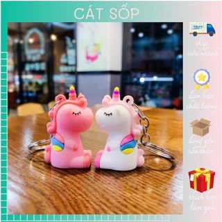 Móc khóa kì lân màu pastel dễ thương xĩu