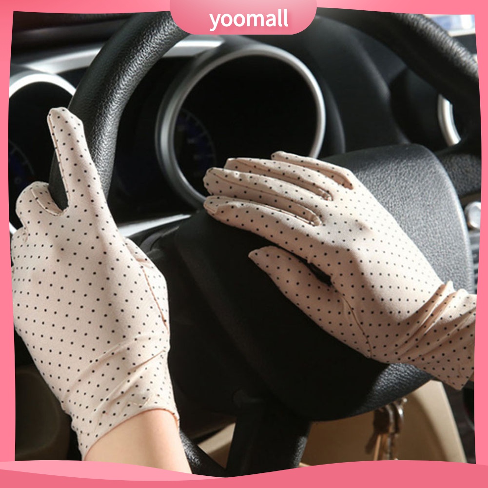 Yomall♡ Găng Tay Chống Nắng Hoạ Tiết Chấm Bi Thời Trang Mùa Hè Cho Phái Nữ