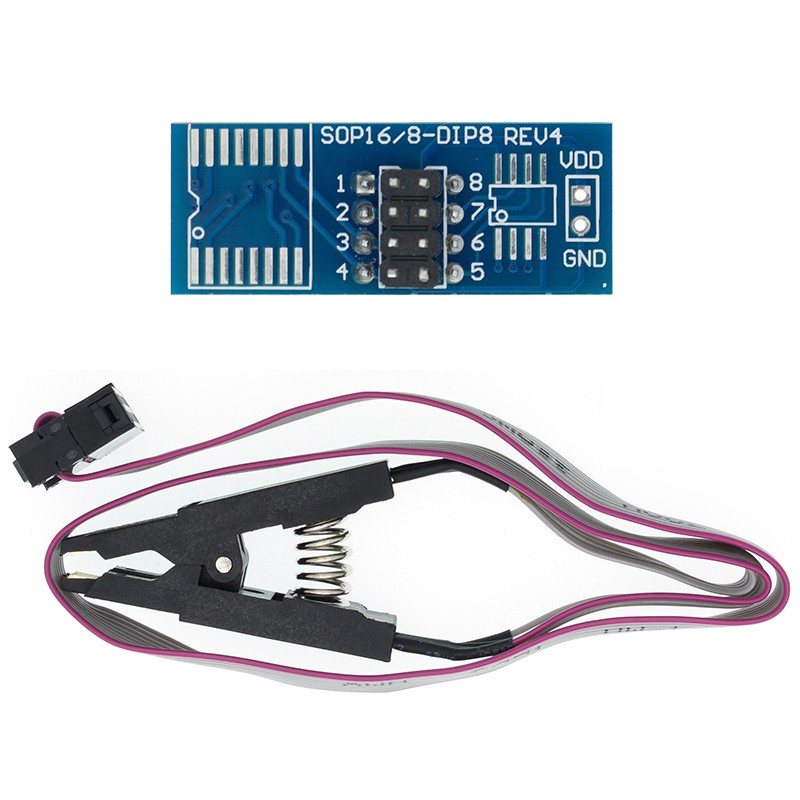 Bộ Mô Đun Lập Trình BIOS USB CH341A 24 25 Series EEPROM + Kẹp SOIC8 SOP8 EEPROM 93CXX / 25CXX / 24CXX DIY