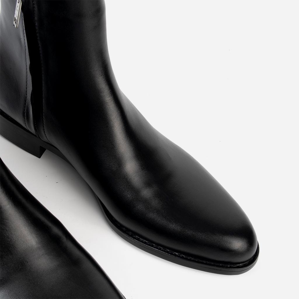 Giày boots nam cao cấp da bò nhập khẩu Zip boots handmade August shoes AG1K chính hãng bảo hành 12 tháng