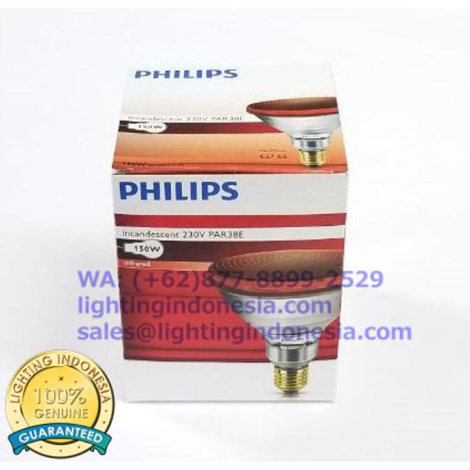Bóng Đèn Hồng Ngoại Philips Infraphil Par38 Ir 150w E27 230v Red 1ct / 12