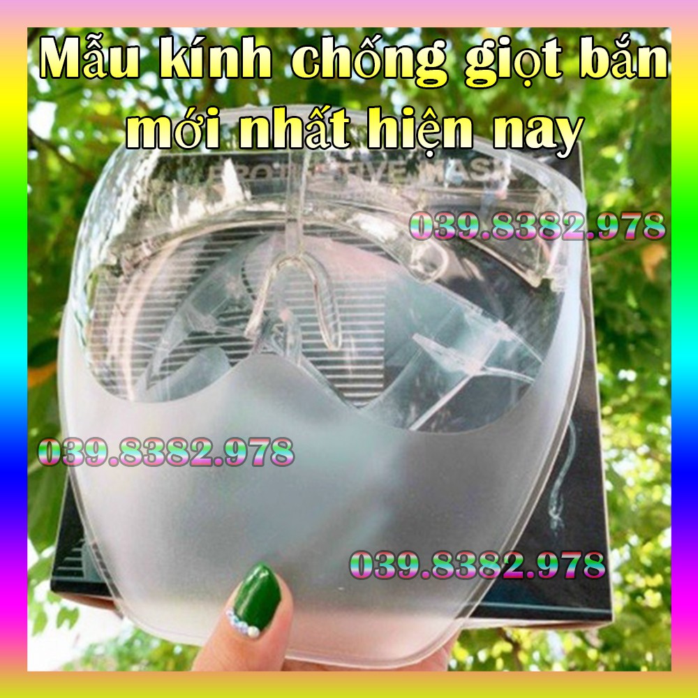 Kính bảo hộ chống giọt bắn phòng dịch bụi bẩn Face Shield loại 1 cao cấp nam nữ đi đường kiếng bảo vệ mắt lao động