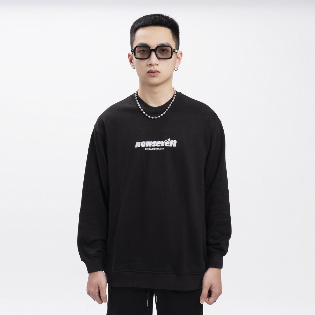 Áo Sweater Dài Tay N7 Newseven basic nam nữ form rộng thu đông Local Brand SB03