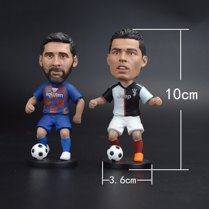 Mô hình tượng cầu thủ 10cm Ronaldo Messi Neymar trang trí quà tặng sưu tầm thể thao