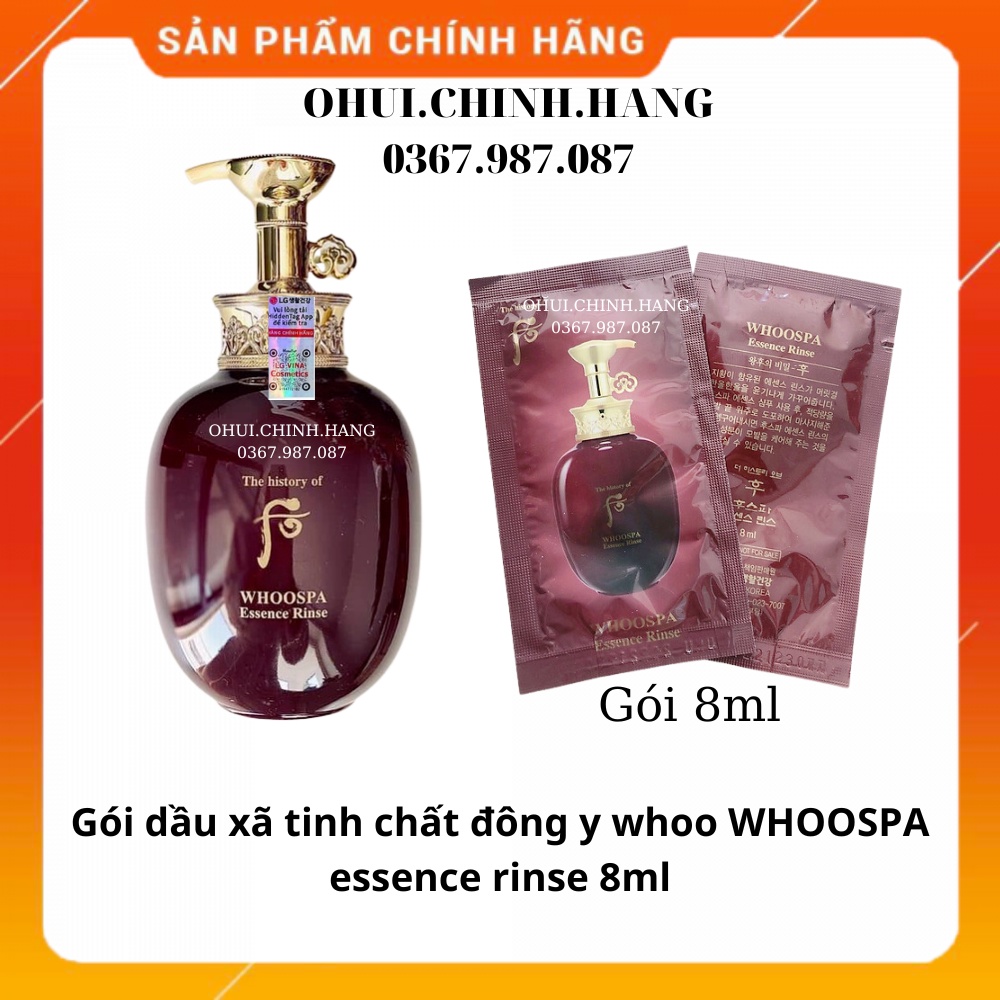 Gói dầu xã tinh chất đông y whoo WHOOSPA essence rinse 8ml_𝐄𝐁𝐈𝐒𝐔 𝐂𝐎𝐒𝐌𝐄𝐓𝐈𝐂𝐒