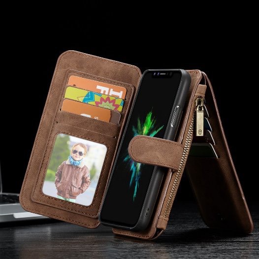 Ốp Lưng Da Bò Thật Kèm Ví Sang Trọng Dành Cho Iphone