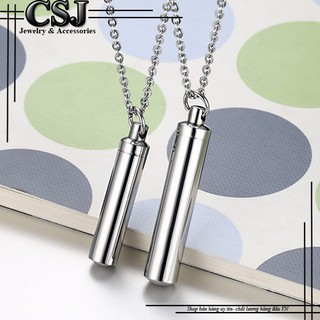 DÂY CHUYỀN CẶP INOX VIÊN ĐẠN RỖNG RUỘT MC256