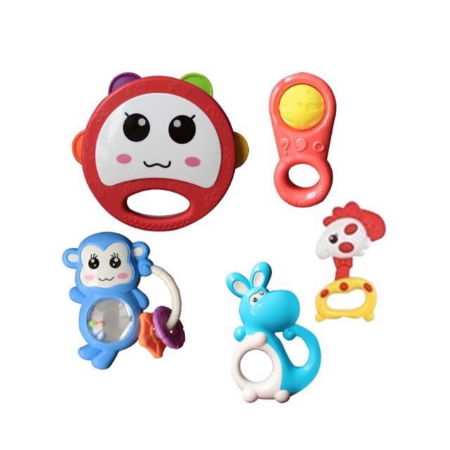 Túi đồ chơi xúc xắc 5 món Toys House 776-1 cho bé từ sơ sinh phát triển thị giác, thính giác và khả năng quan sát