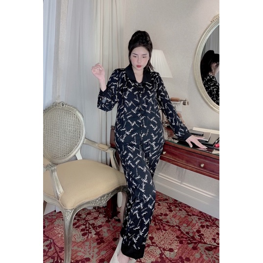 Đồ Bộ Pijama Lụa💖Bộ Lụa Pijama Áo Cộc-Quần Sooc🌸Chất Liệu Lụa Latin Cao Cấp Mát Lịm