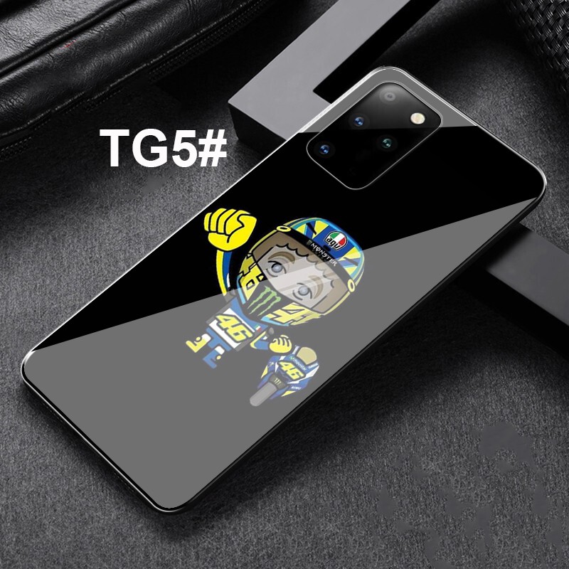 Ốp lưng kính cường lực họa tiết valentino rossi vr 46 cho Samsung Galaxy A70 A60 A50 A40 A30 A20 A10