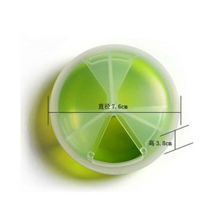 Hộp đựng thuốc loại tròn màu xanh - hồng