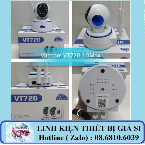 [Mã 267ELSALE hoàn 7% đơn 300K] Camera IP Wifi độ phân giải HD720P Vitacam VT720 | BigBuy360 - bigbuy360.vn