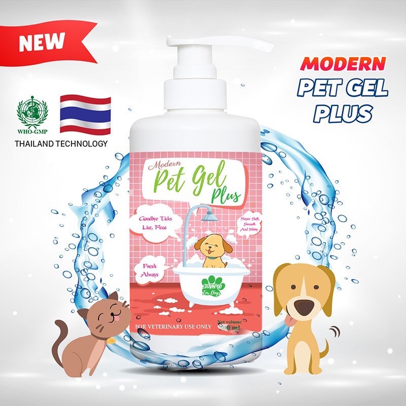 Sữa tắm Pet Gel Plus dành cho chó mèo 500ml