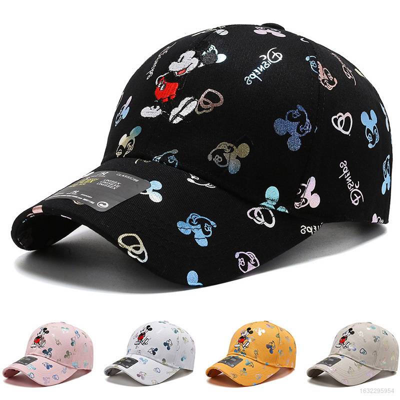 Mũ lưỡi trai chống nắng in hình chuột Mickey Disney thời trang cho nam nữ