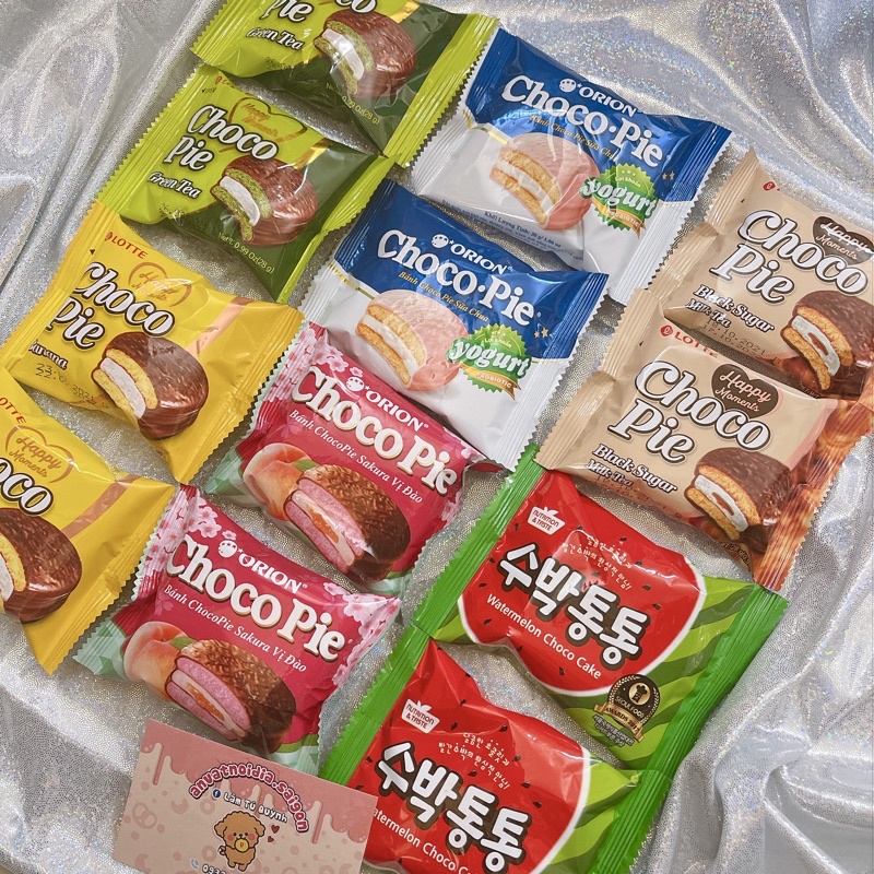 BÁNH CHOCOPIE SIÊU MỀM VỊ PIE NAM VIỆT QUẤT, DƯA HẤU, PIE ĐẬM VỊ CACAO, PIE XOÀI, MOLLE HẠNH NHÂN 276G X 12 Cái.