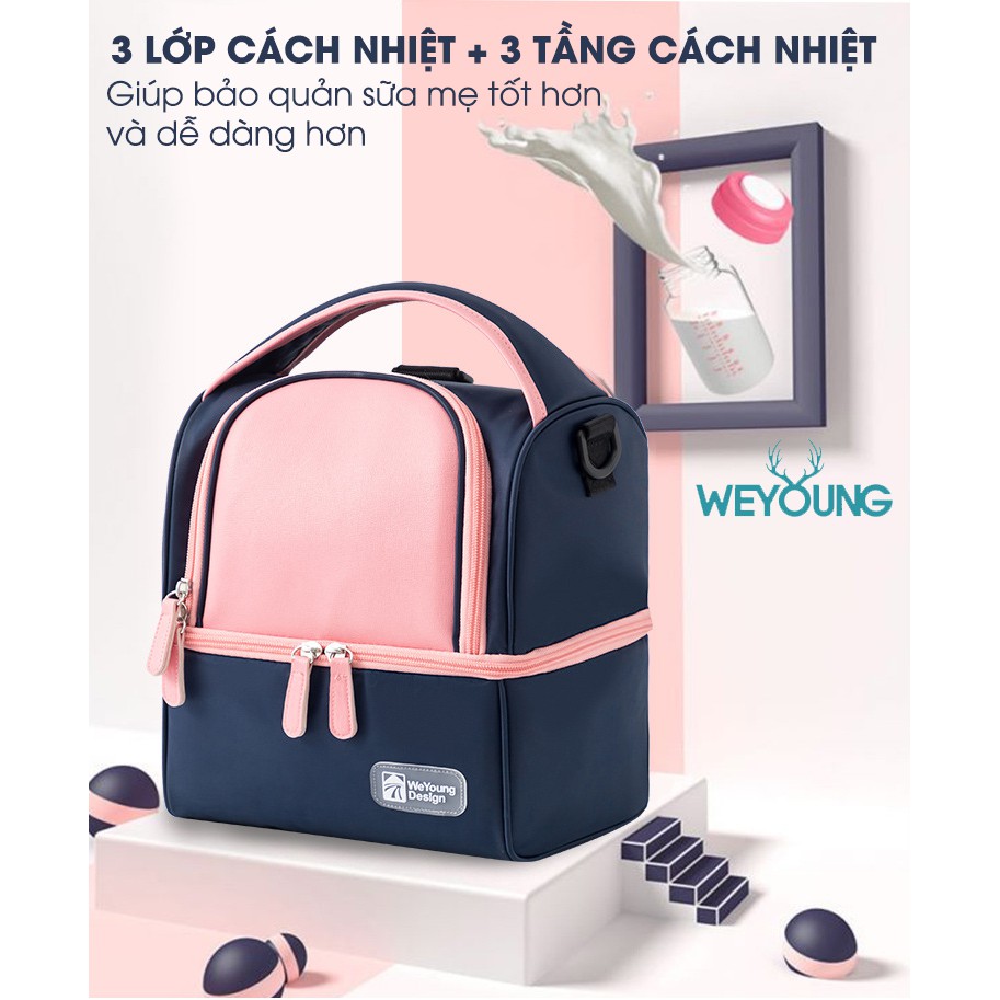 Túi đựng bình sữa cho mẹ. Túi giữ nhiệt đựng đồ ăn trưa đa năng