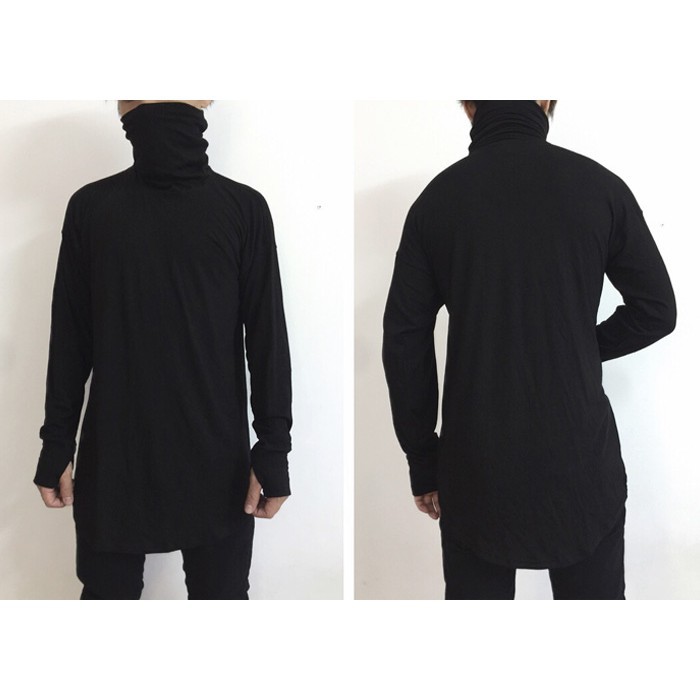 Áo Thun Longtee Cổ Lọ Pc_Sleeves Unisex