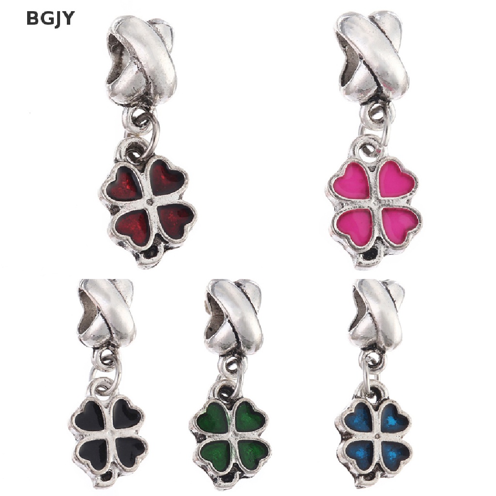 1 Mặt Vòng cổ Hình Cỏ Bốn Lá May Mắn Phong Cách Châu Âu Mới