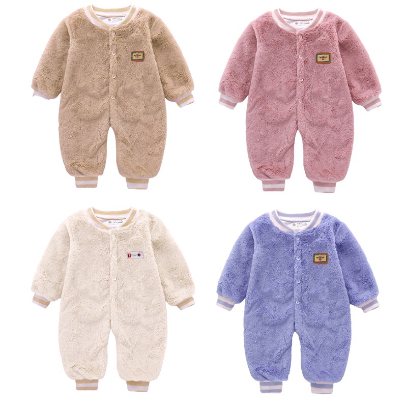 Body lông ủ ấm cho bé 0-12 tháng Hàng cao cấp xuất khẩu Châu Âu SLD32