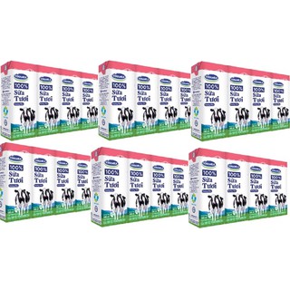 Combo 6 lốc sữa tươi tiệt trùng vinamilk hương dâu 180ml