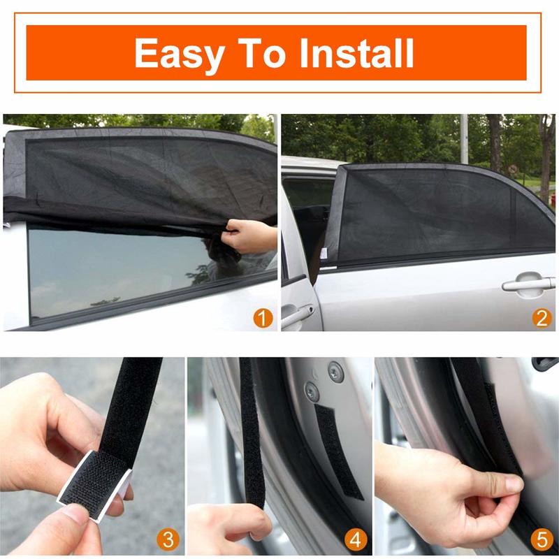 Set 2 Tấm Lưới Che Nắng Cửa Sổ Xe Hơi Thoáng Khí | BigBuy360 - bigbuy360.vn