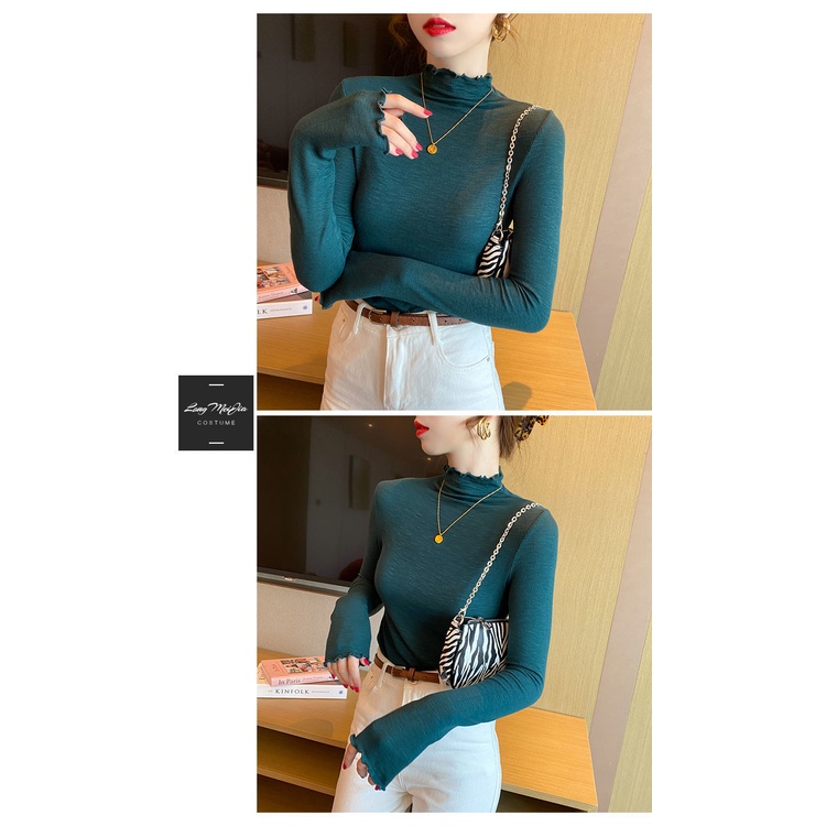 [ Mã 11FASHIONSALE1 giảm 10K đơn 50K ] Áo Thun Cotton Dài Tay Ôm Dáng Thiết Kế Mới Cho Nữ | BigBuy360 - bigbuy360.vn