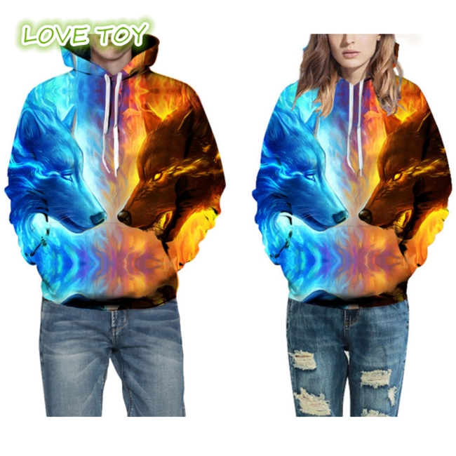 Áo Hoodie In Hình Sói 3D Độc Đáo Hợp Thời Trang