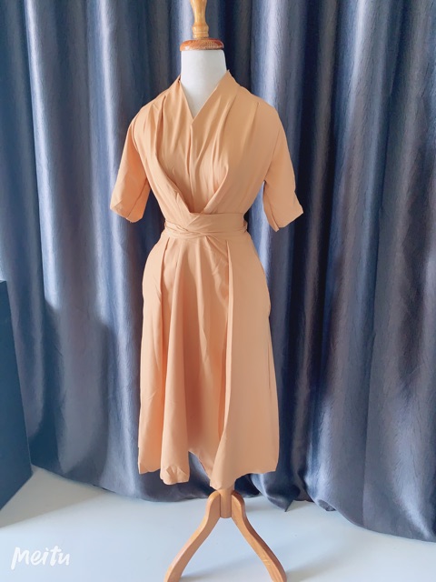 Đầm Suông Cột Dây Xoắn Eo Có Túi Đang Hotttt Chất Kate Lụa | BigBuy360 - bigbuy360.vn