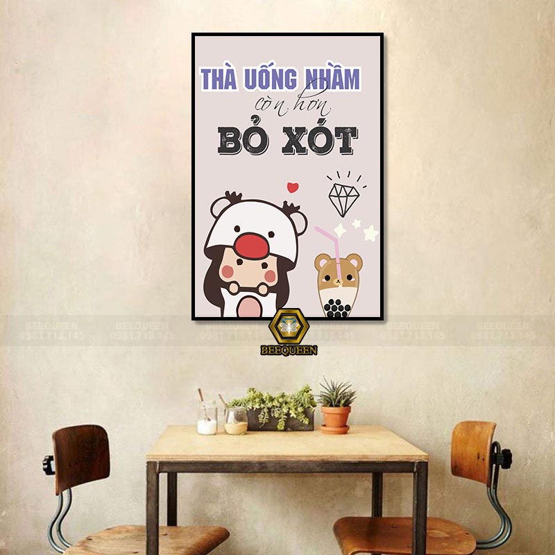 TSM - Tranh Treo Tường Trang Trí Quán Cà Phê - Trà Sữa Đẹp