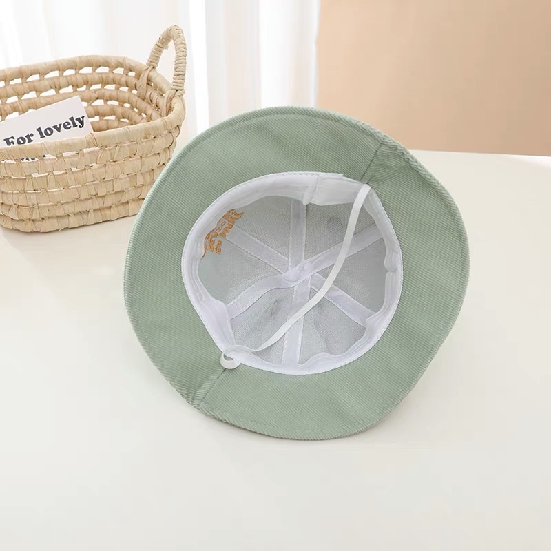 Mũ vành tròn cho bé trái bé gái thêu ếch tai sừng dễ thương , phù hợp 5 tháng - 4 tuổi