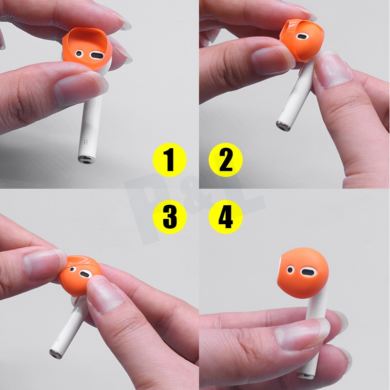 Bộ 2 Hộp Đựng Tai nghe không dây 1 Cặp Cho AirPods 1/2 Pro