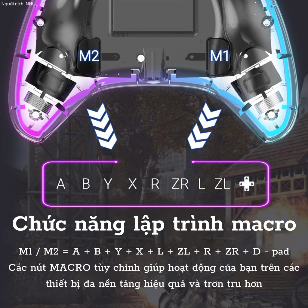 ⚽️ Chuyên FIFA ONLINE 4 ⚽️ Tay Cầm Chơi Game - GamePad SO3 LED 7 Màu Trong Suốt Cho PC|LAPTOP|IOS|ANDROID|PS4