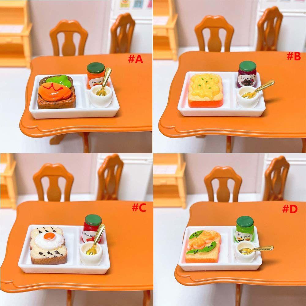 CLEOES Mô Hình Bữa Ăn Sáng Mini Cho Nhà Búp Bê