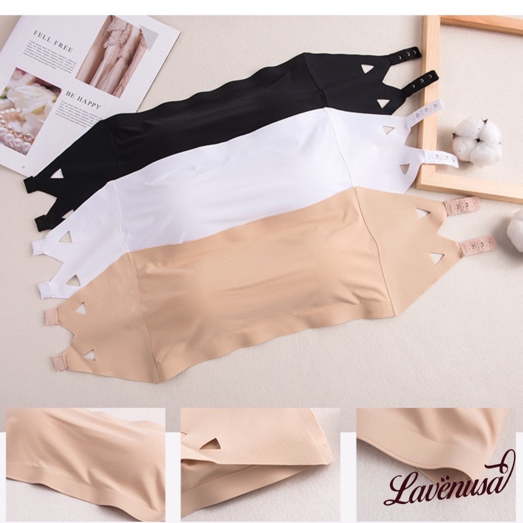 Áo bra quây đúc su không dây đệm mỏng không gọng freesize 40-58kg LAVENUSA AL70