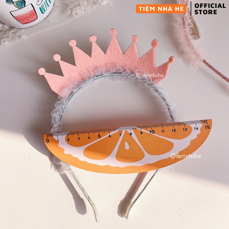 Bờm Vương Miện Công Chúa Cho Bé Gái Tiệm Nhà He Băng Đô Xược Cài Tóc Trẻ Em Cute Dễ Thương