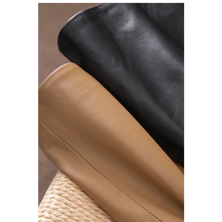 Áo Khoác Da PU Tay Phồng Cổ Tròn Dáng Ngắn Kiểu retro Hàn Quốc Dễ Phối Đồ