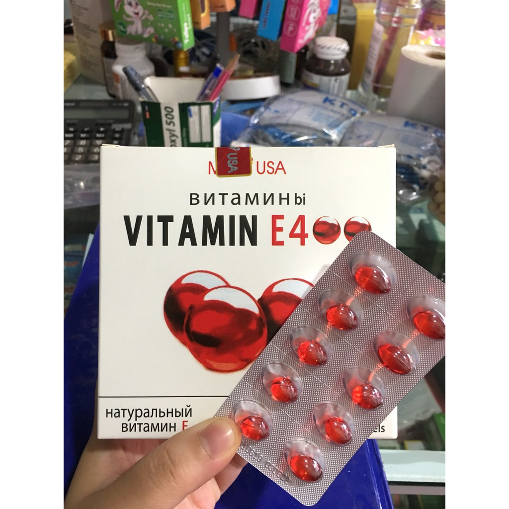 Viên uống vitamin E 400 đẹp da, sáng da, hạn chế lão hoá da hộp 100 viên