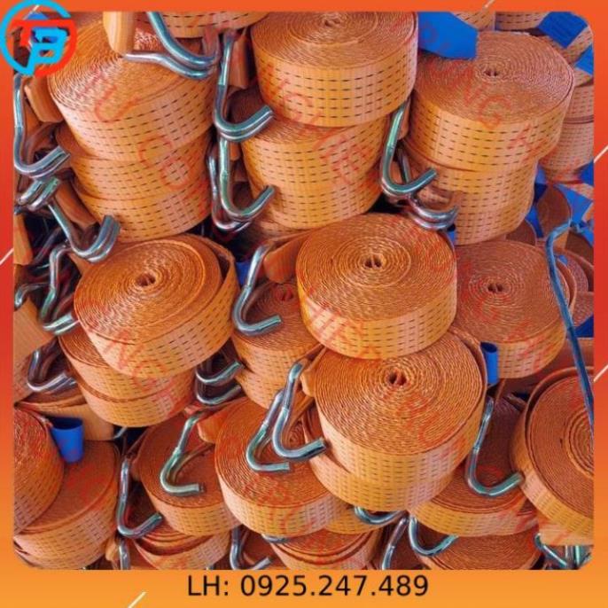 Dây cảo chằng hàng tăng đơ TBVINA bản 50mm, Tải trọng 3 tấn, dài 5m, 6m, 8m, 10m, 12m
