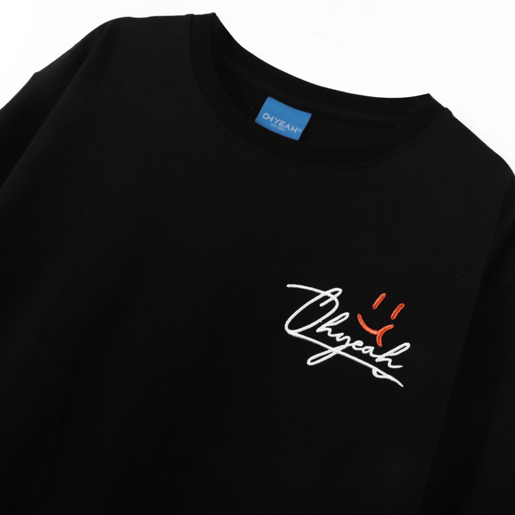 Áo thun unisex Local Brand OHYEAH tay lỡ BASIC TEE - Đen