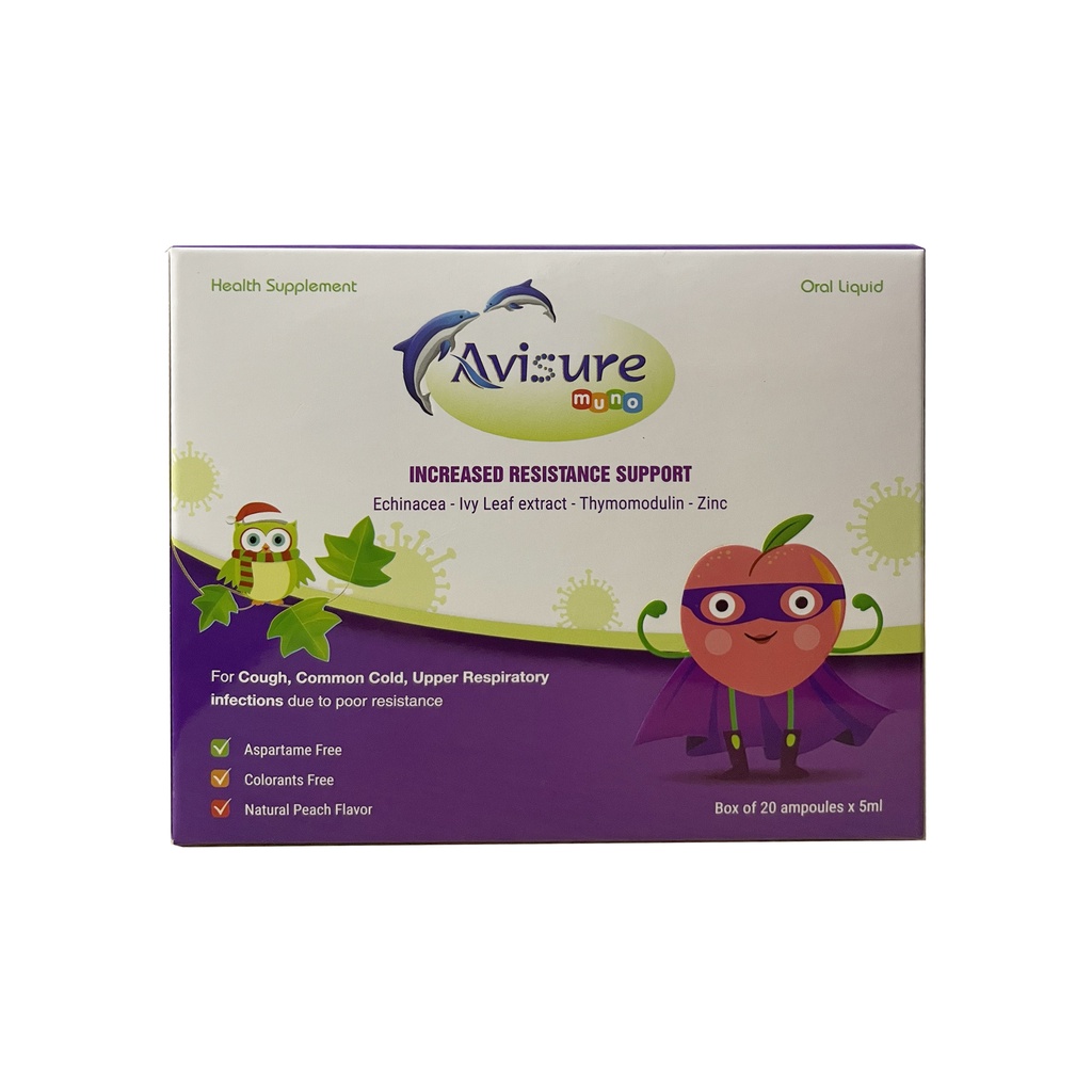 Avisure Muno - Thymodulin tăng sức đề kháng tự nhiên cho bé hộp 20 ống tiện dùng
