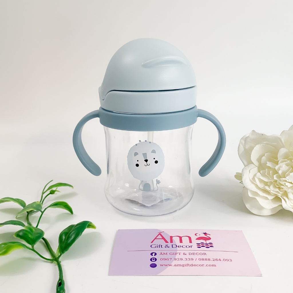 Bình Tập Uống Kèm Van Chống Sặc Silicon Ấm Baby Chống Đổ 360 độ Dung Tích 250ml Ấm Gift & Decor