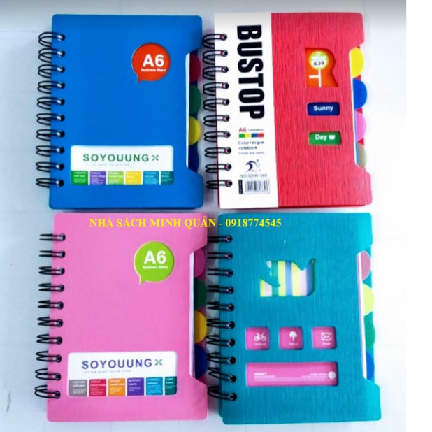 SỔ TAY GHI CHÚ A6 LÒ XO - NOTE BOOK - 05 phân trang