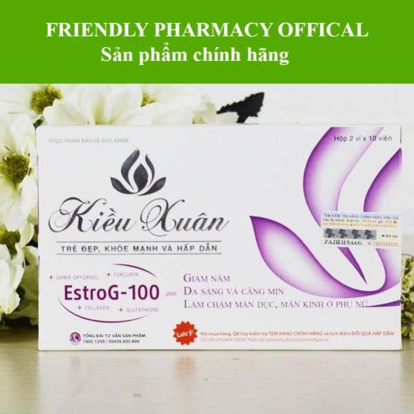 Viên uống Kiều Xuân – Hỗ trợ ngăn ngừa lão hóa, giữ mãi tuổi xuân (Hộp 20 viên)