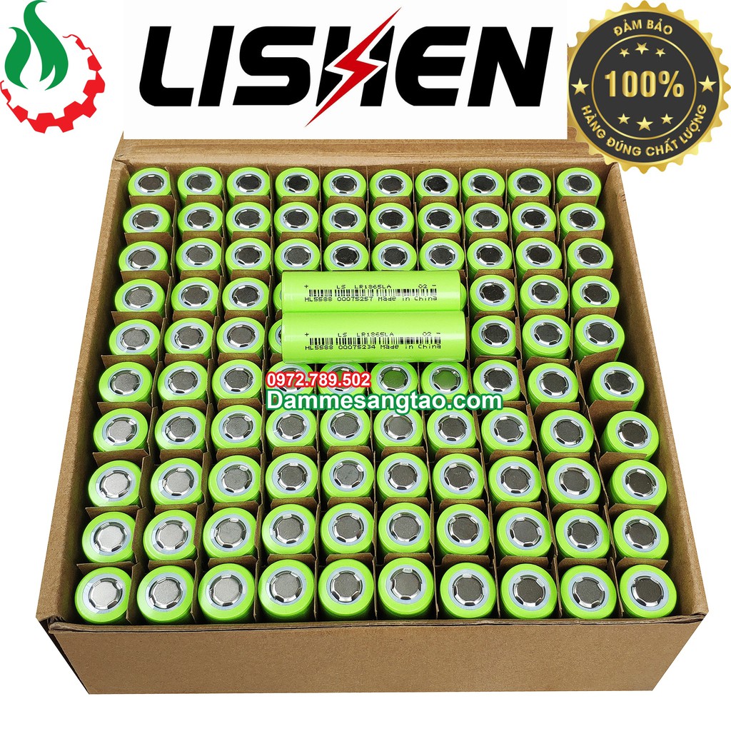 DMST Thùng 100 Pin lishen 18650 2000mah - Xả 20A