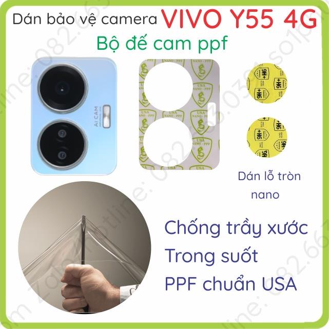 Dán bảo vệ camera Vivo Y55 4G nano chống bể và ppf chống trầy