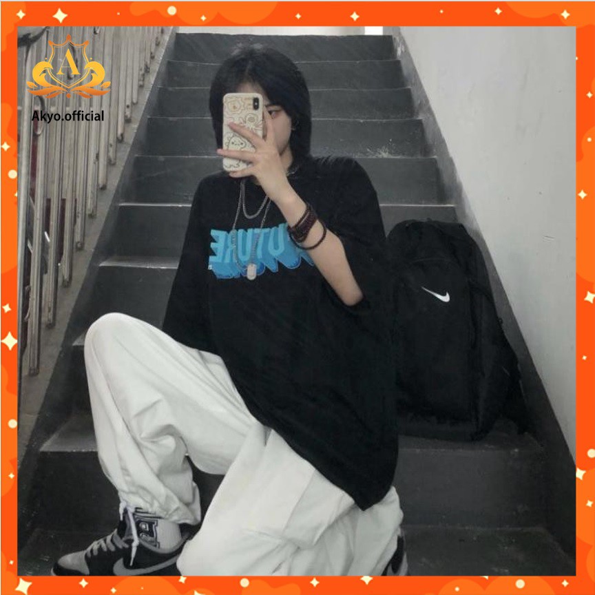 Áo thun tay lỡ form rộng Akyo Oversize, áo phông Unisex, Vải cotton AT01