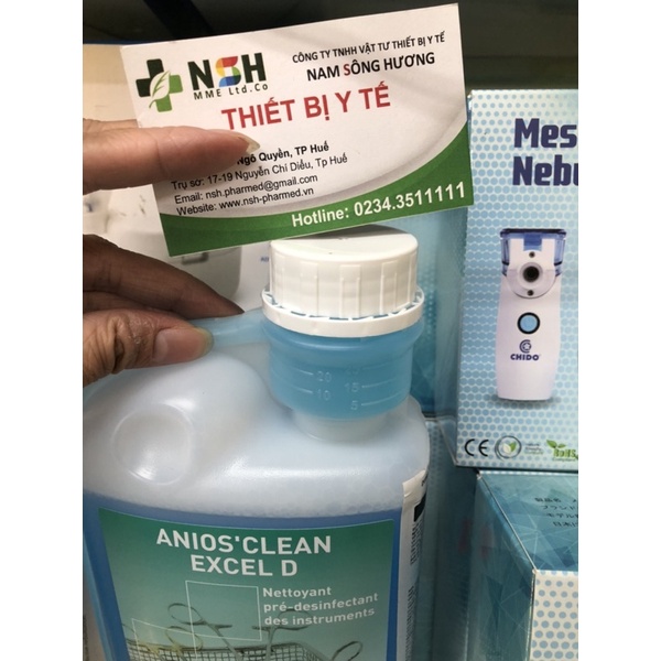 Can 1L Nước Dung dịch tẩy rửa,ngâm sát khuẩn dụng cụ Anios Clean Excel D dung dịch ngâm dụng cụ y tế anios clean excel D