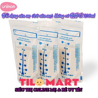 Túi đựng sữa mẹ (túi trữ sữa mẹ) Unimom Compact không có BPA 210ml