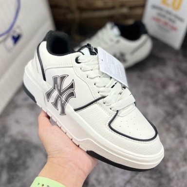 Giày Sneaker M.L.B Chunky, Sneaker chữ Ny Đen Full Box Bill